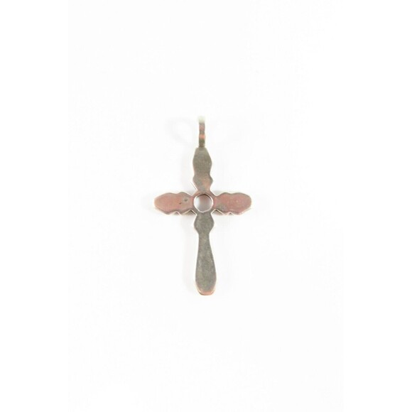 Sterling Silver Christian Cross Pendant Traditional Silver Cross Pendant 1 1/2" - Picture 1 of 4